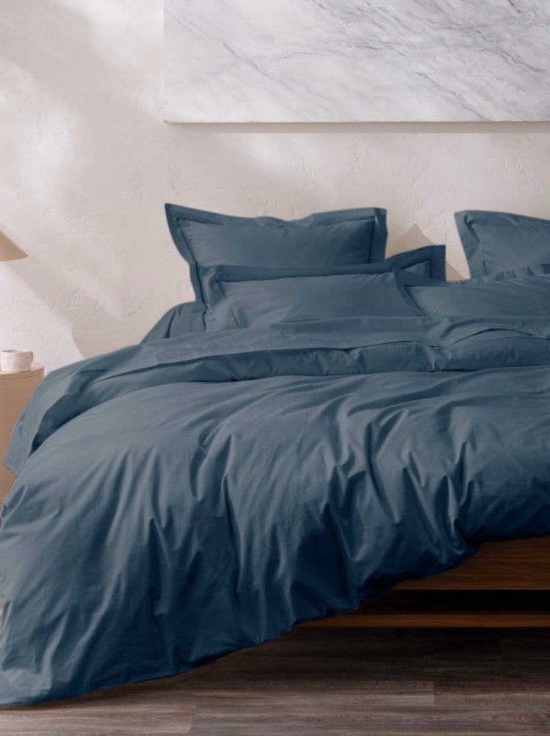 Taie d'oreiller - Coton Pur - 100% Percale de coton peigné Bleu - Kiabi