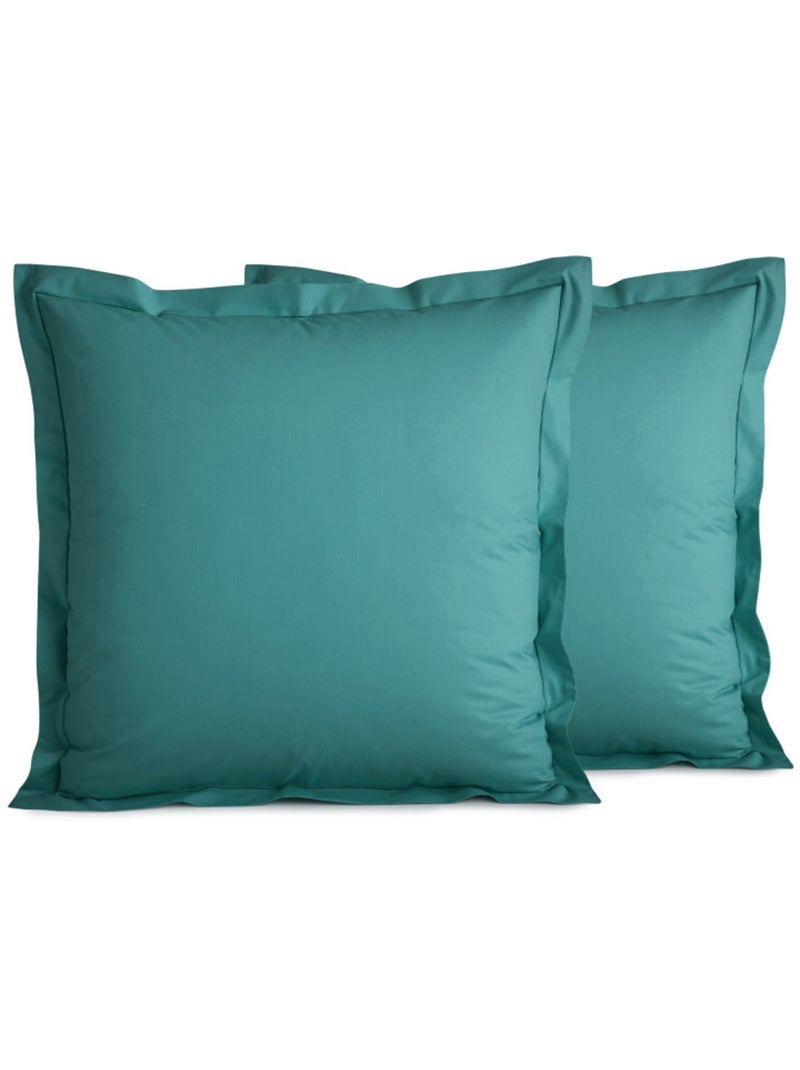 Taie d'oreiller - Coton Pur - 100% Percale de coton peigné Bleu paon - Kiabi
