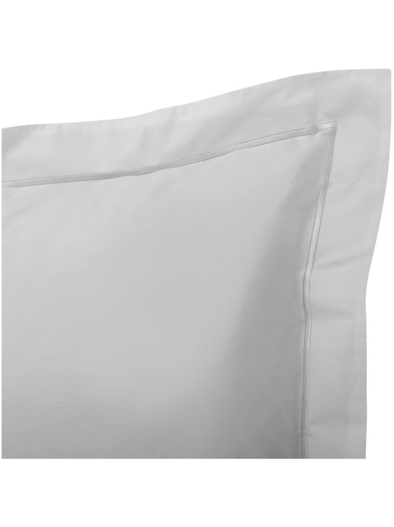 Taie d'oreiller - Coton Pur - 100% Percale de coton peigné Gris clair - Kiabi