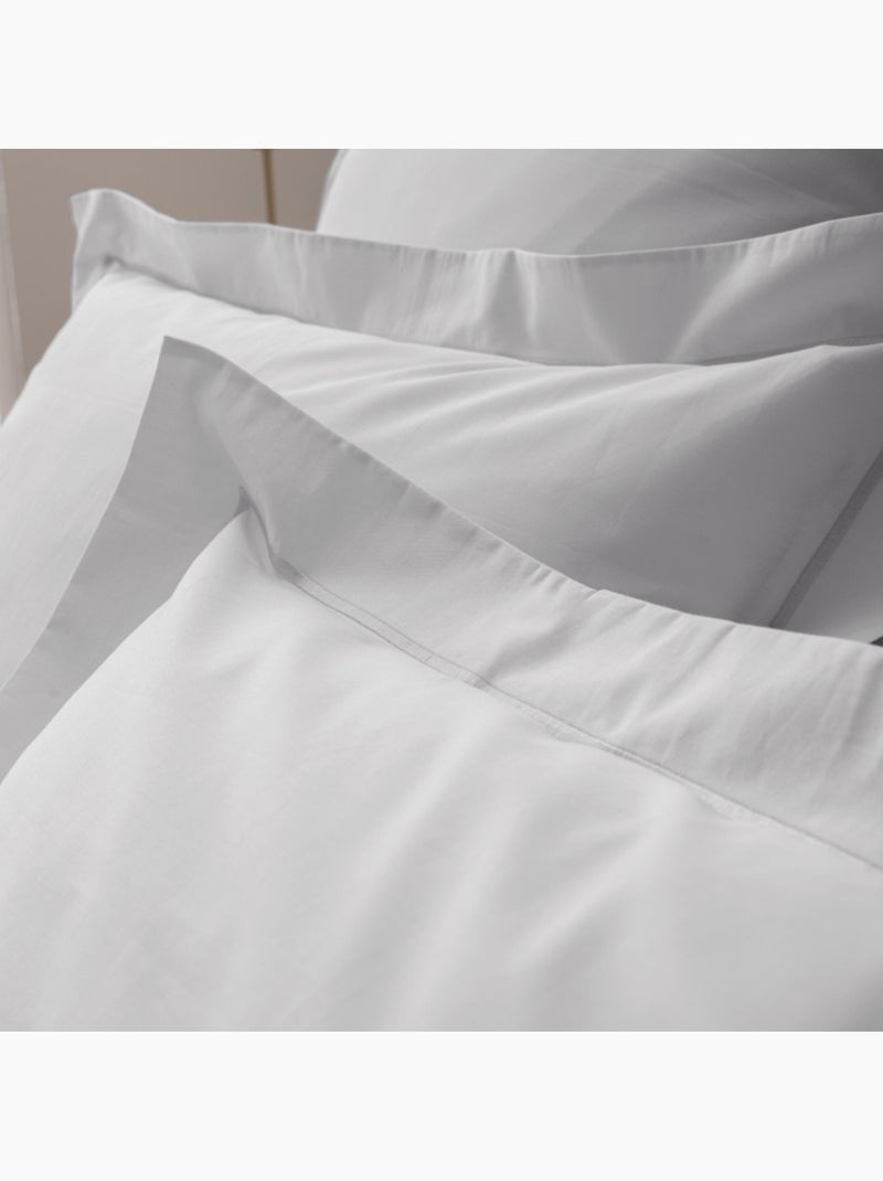 Taie d'oreiller - Coton Pur - 100% Percale de coton peigné Gris clair - Kiabi