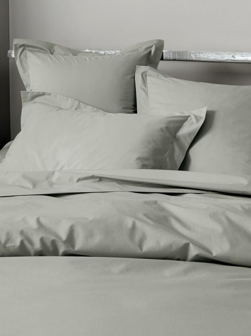 Taie d'oreiller - Coton Pur - 100% Percale de coton peigné Gris - Kiabi