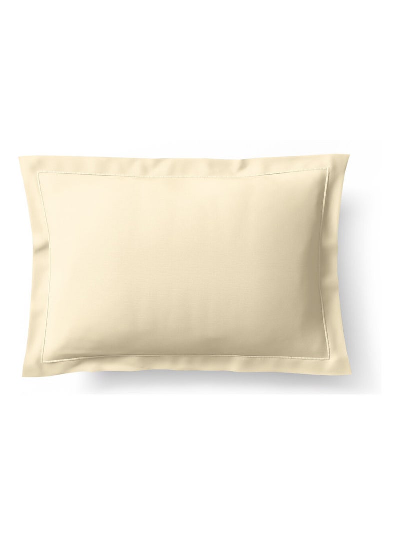 Taie d'oreiller - Coton Pur - 100% Percale de coton peigné Ivoire - Kiabi