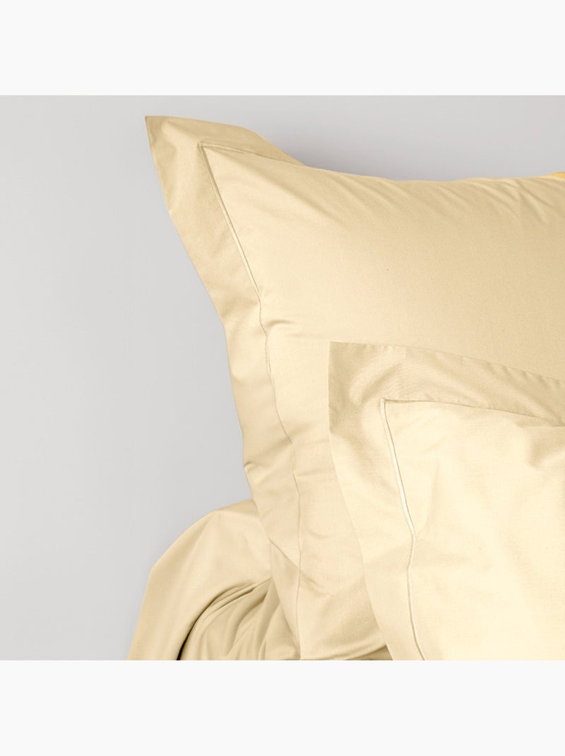 Taie d'oreiller - Coton Pur - 100% Percale de coton peigné Ivoire - Kiabi