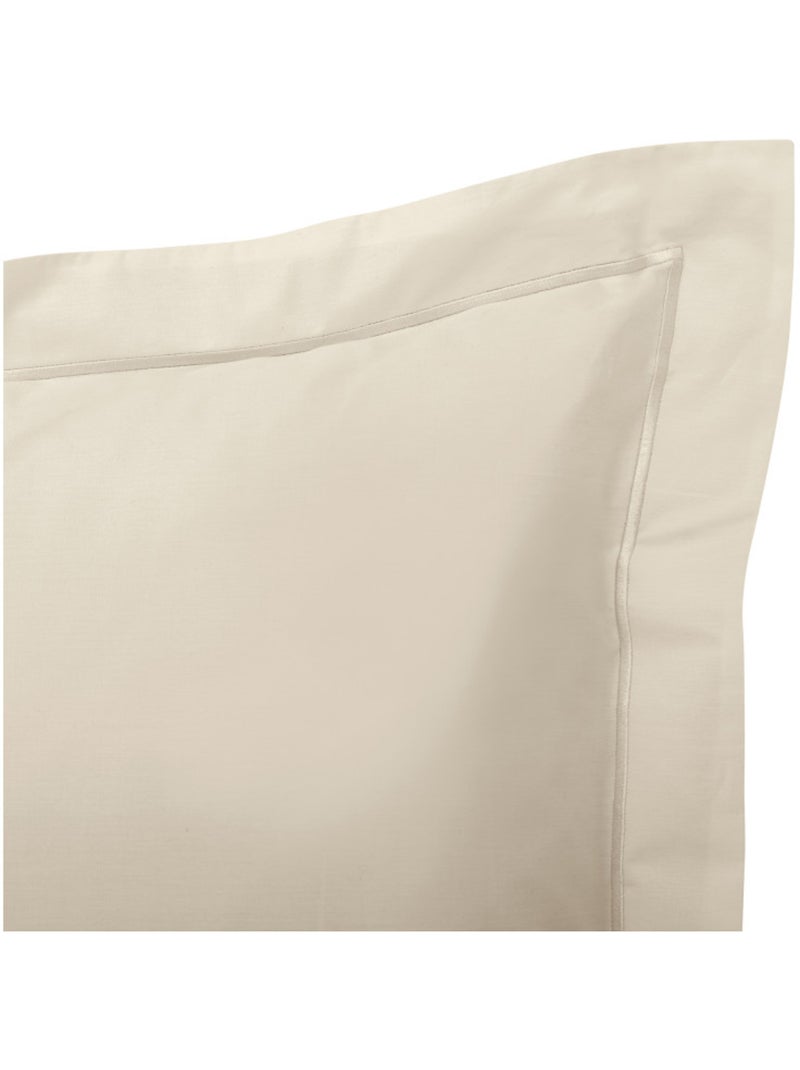 Taie d'oreiller - Coton Pur - 100% Percale de coton peigné Ivoire - Kiabi