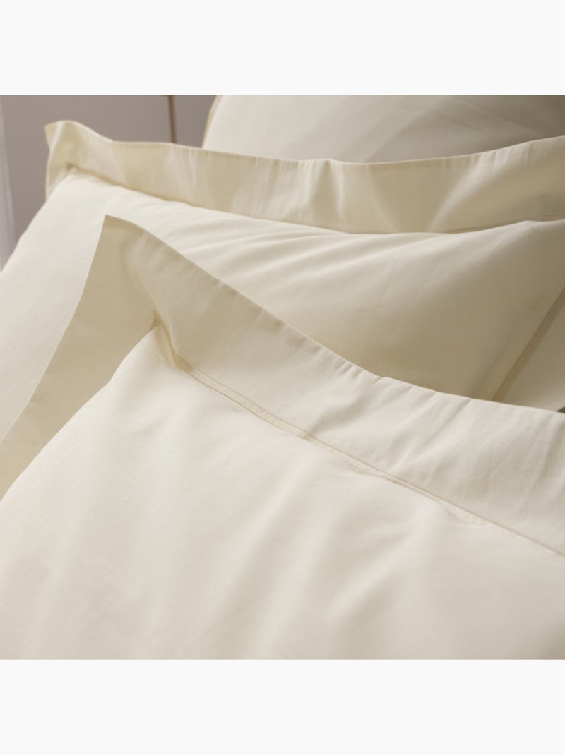 Taie d'oreiller - Coton Pur - 100% Percale de coton peigné Ivoire - Kiabi