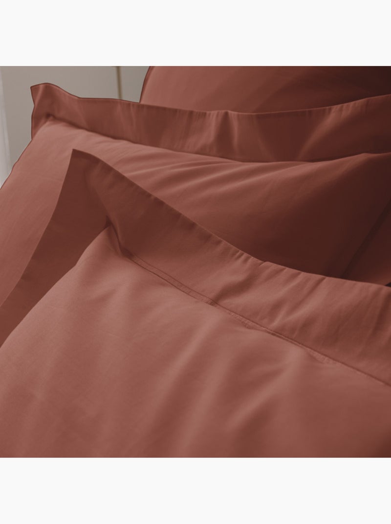 Taie d'oreiller - Coton Pur - 100% Percale de coton peigné Terracotta - Kiabi