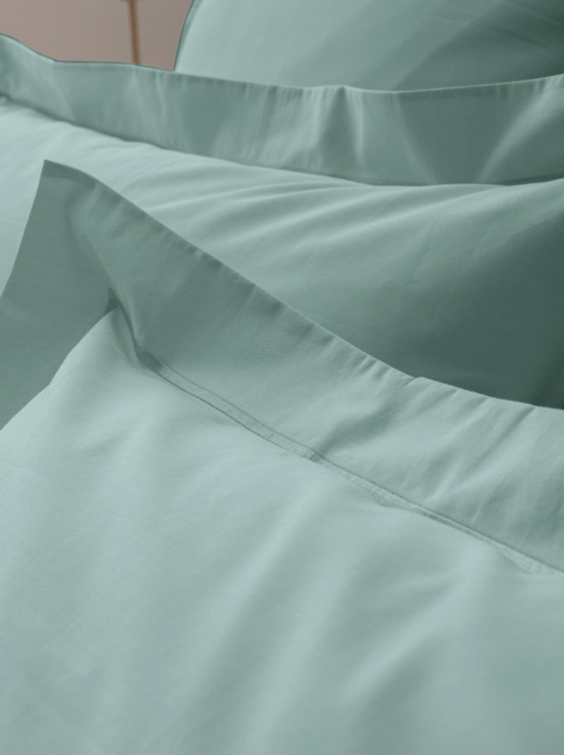 Taie d'oreiller - Coton Pur - 100% Percale de coton peigné Vert clair - Kiabi