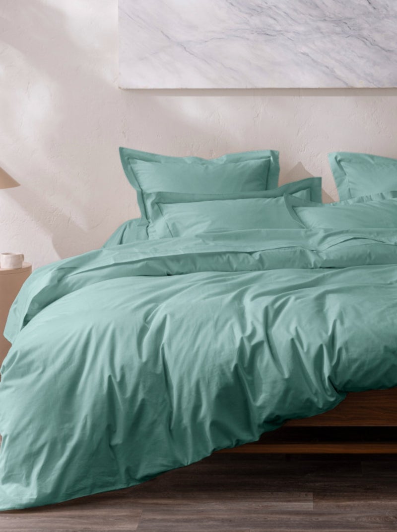 Taie d'oreiller - Coton Pur - 100% Percale de coton peigné Vert clair - Kiabi