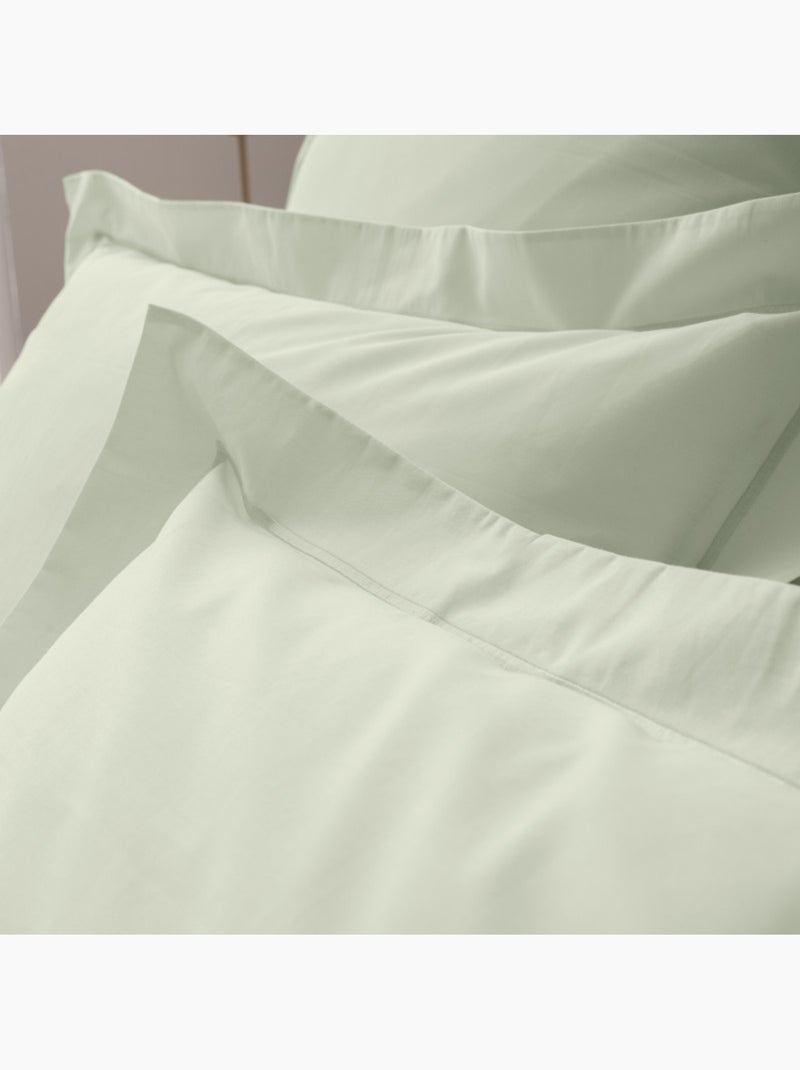 Taie d'oreiller - Coton Pur - 100% Percale de coton peigné Vert d'eau - Kiabi