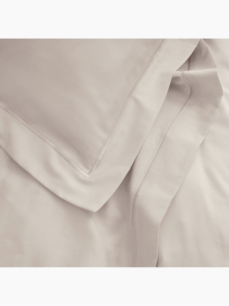Taie d'oreiller - Coton Pur - 100% Satin de coton Peigné" / 120 fils/cm² Beige sable - Kiabi