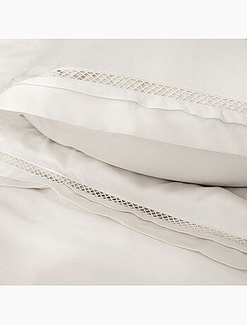Taie d'oreiller - coton pur - 100% satin de coton peigné" / 120 fils/cm²