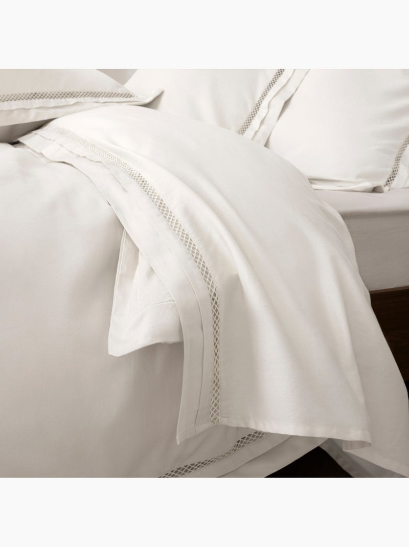 Taie d'oreiller - coton pur - 100% satin de coton peigné" / 120 fils/cm² Blanc - Kiabi