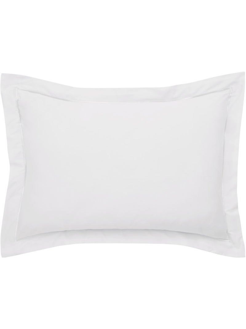 Taie d'oreiller - Coton Pur - 100% Satin de coton Peigné" / 120 fils/cm² Blanc - Kiabi