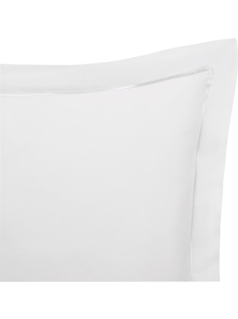 Taie d'oreiller - Coton Pur - 100% Satin de coton Peigné" / 120 fils/cm² Blanc - Kiabi