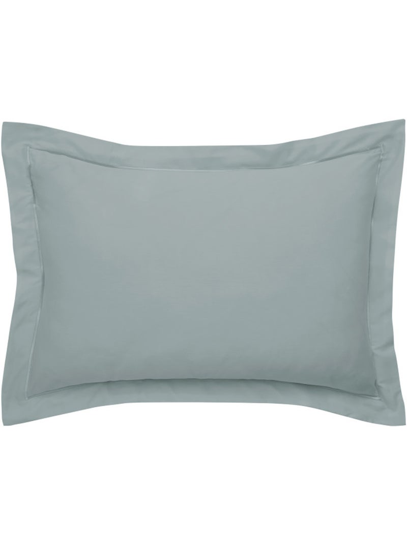 Taie d'oreiller - Coton Pur - 100% Satin de coton Peigné" / 120 fils/cm² Bleu céladon - Kiabi