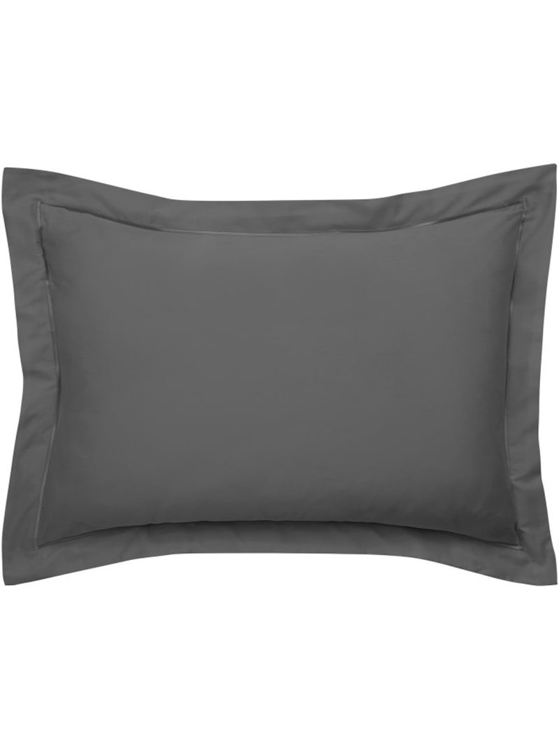 Taie d'oreiller - Coton Pur - 100% Satin de coton Peigné" / 120 fils/cm² Gris - Kiabi