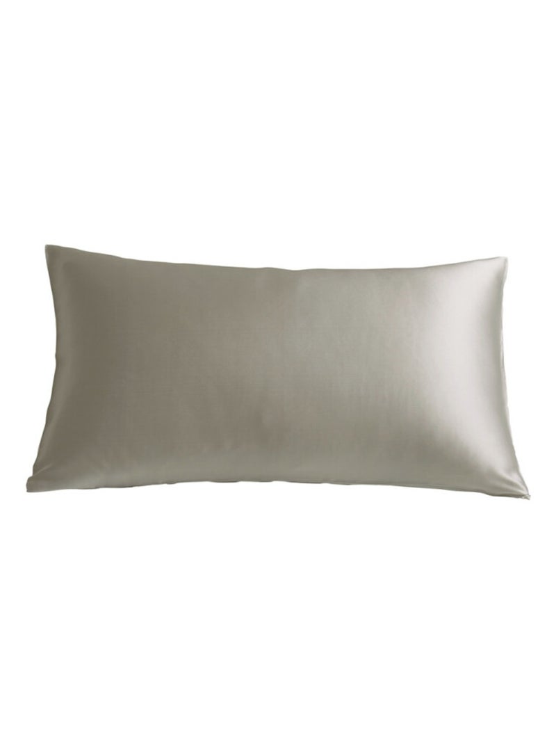 Taie d'oreiller - Coton Pur - Soie Argent - Kiabi
