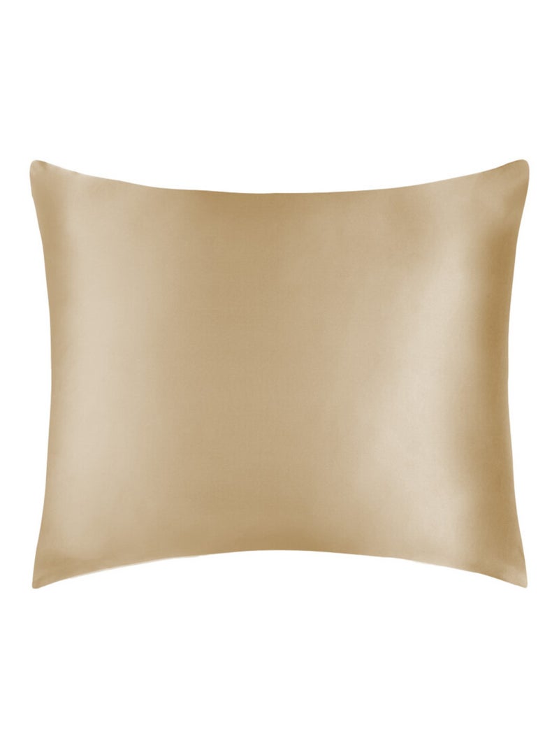 Taie d'oreiller - Coton Pur - Soie Champagne - Kiabi