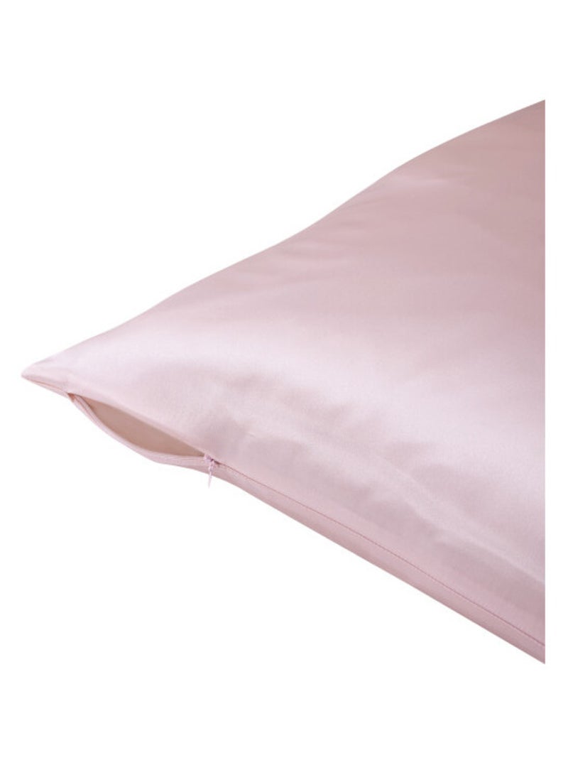 Taie d'oreiller - Coton Pur - Soie Rose - Kiabi