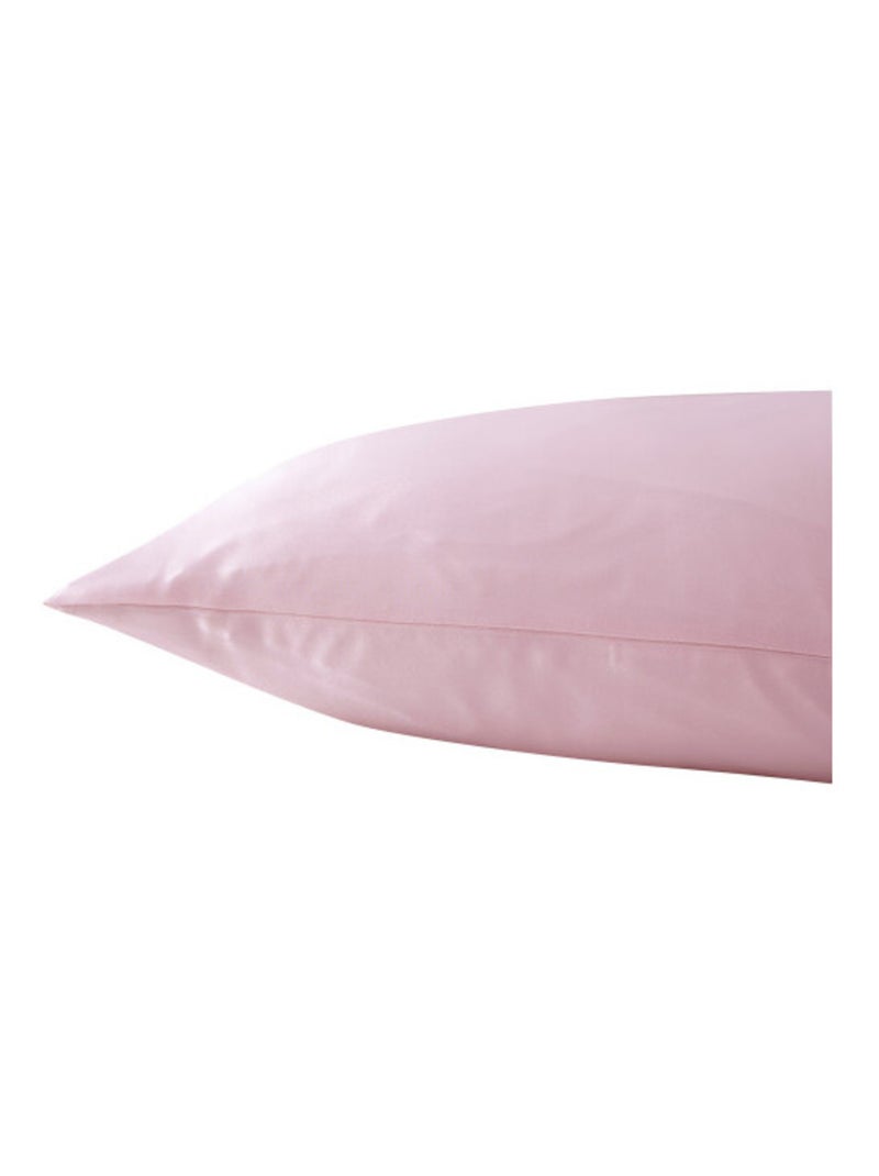 Taie d'oreiller - Coton Pur - Soie Rose - Kiabi