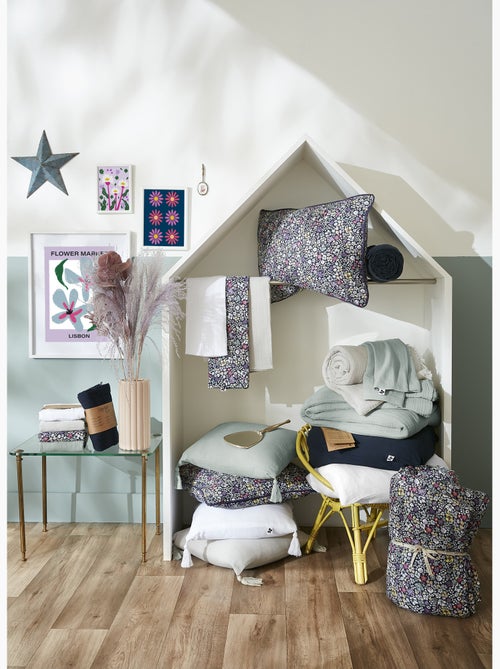 Taie d'oreiller -  Gaze de coton imprimée - Malia - Kiabi