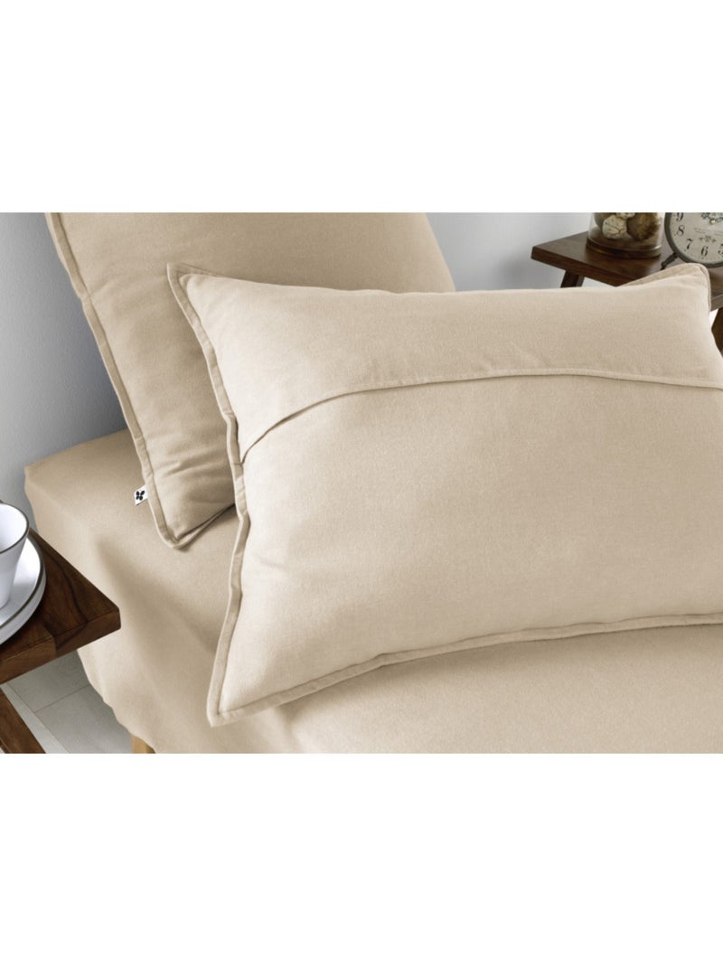Taie d'oreiller - L'effet papillon - 100% Coton Beige clair - Kiabi