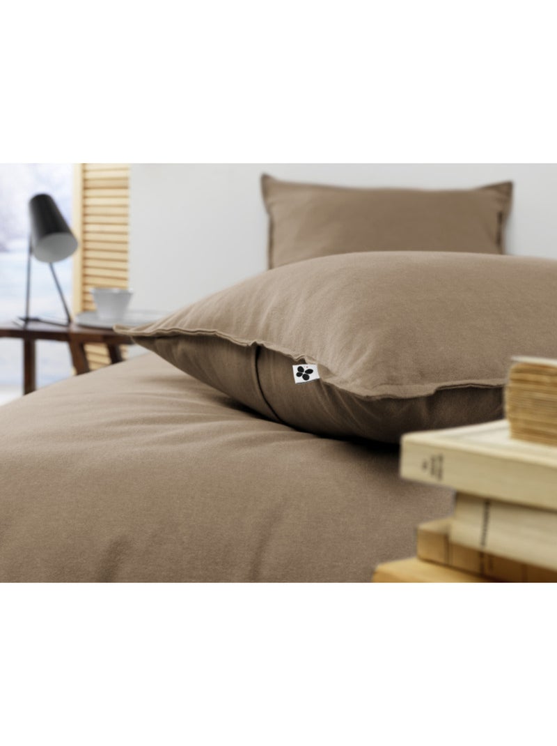 Taie d'oreiller - L'effet papillon - 100% Coton Beige - Kiabi