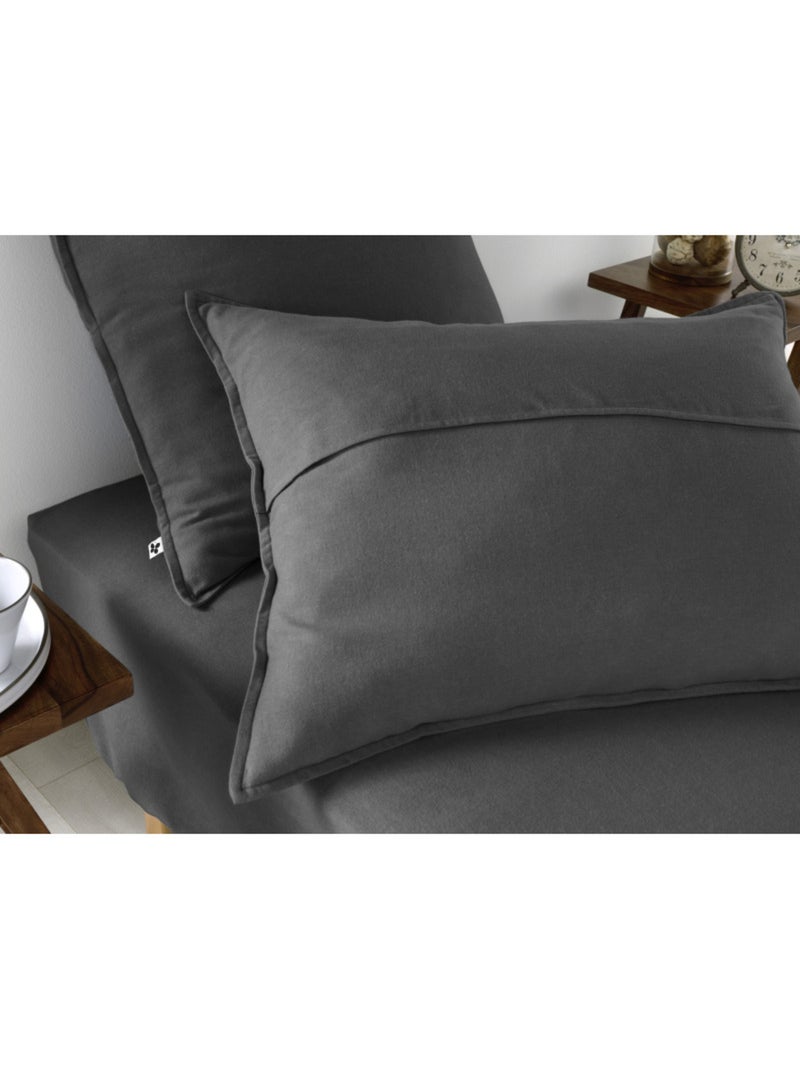 Taie d'oreiller - L'effet papillon - 100% Coton Gris foncé - Kiabi