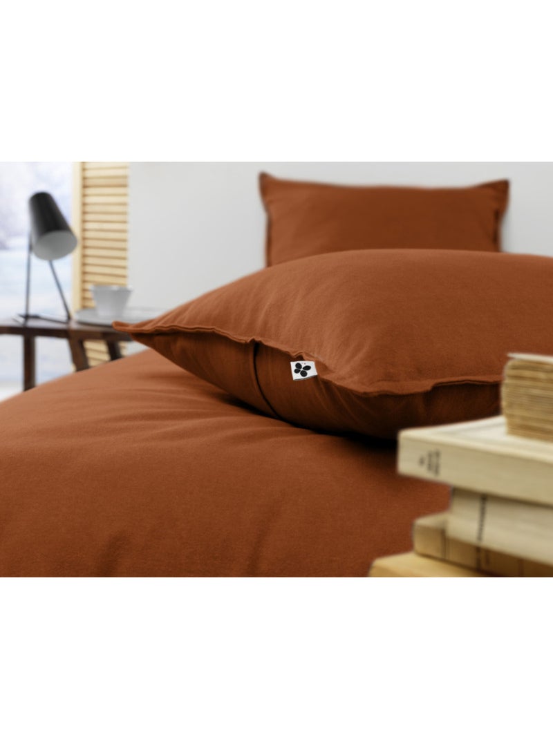 Taie d'oreiller - L'effet papillon - 100% Coton Terracotta - Kiabi