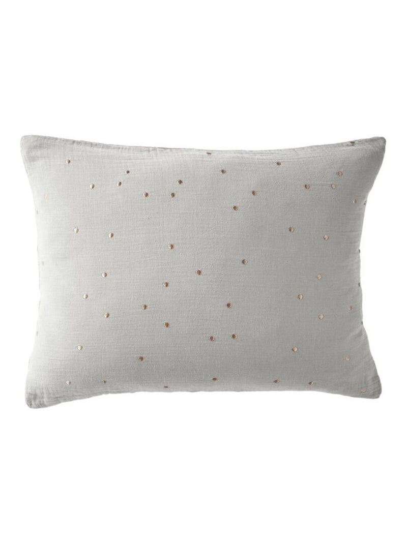 Taie d'oreiller - L'effet papillon - 100% gaze de coton 125 gr/m² Blanc cassé - Kiabi