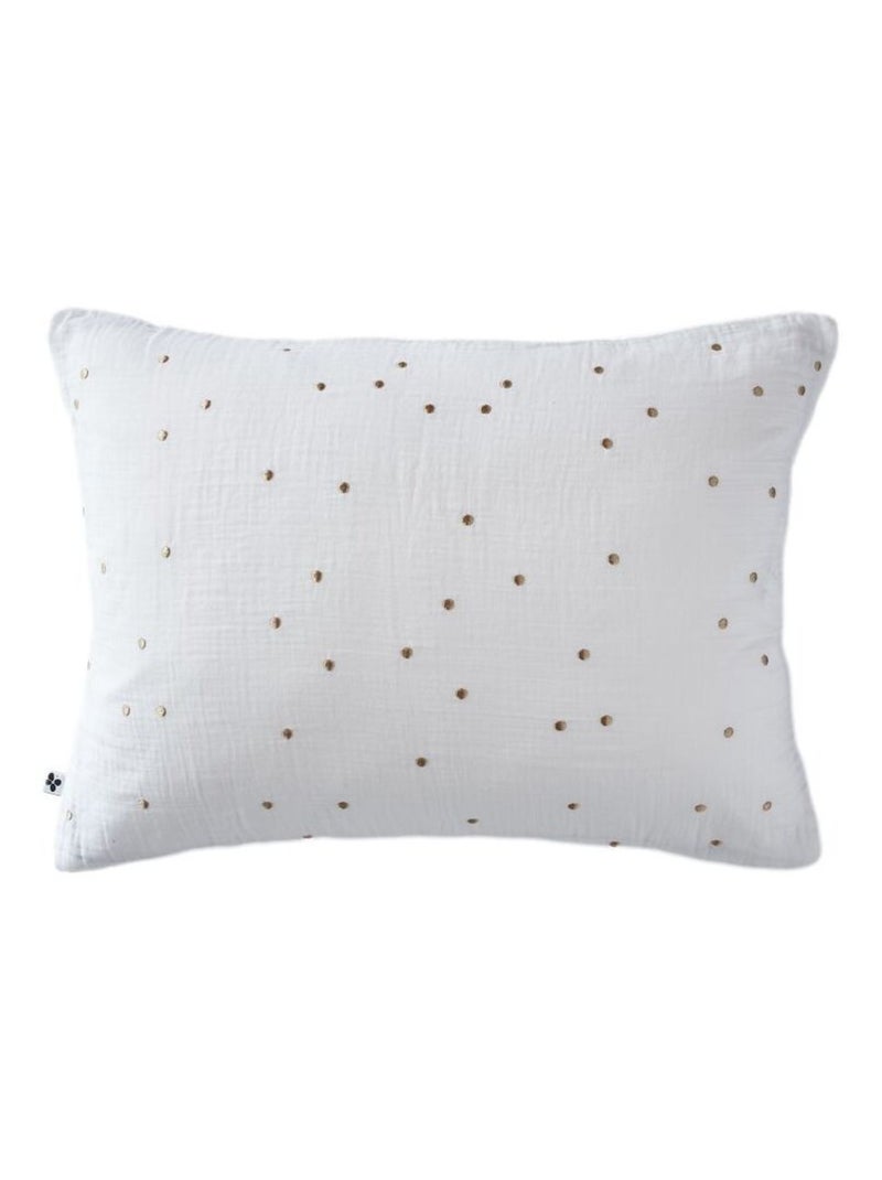 Taie d'oreiller - L'effet papillon - 100% gaze de coton 125 gr/m² Blanc Perlé - Kiabi