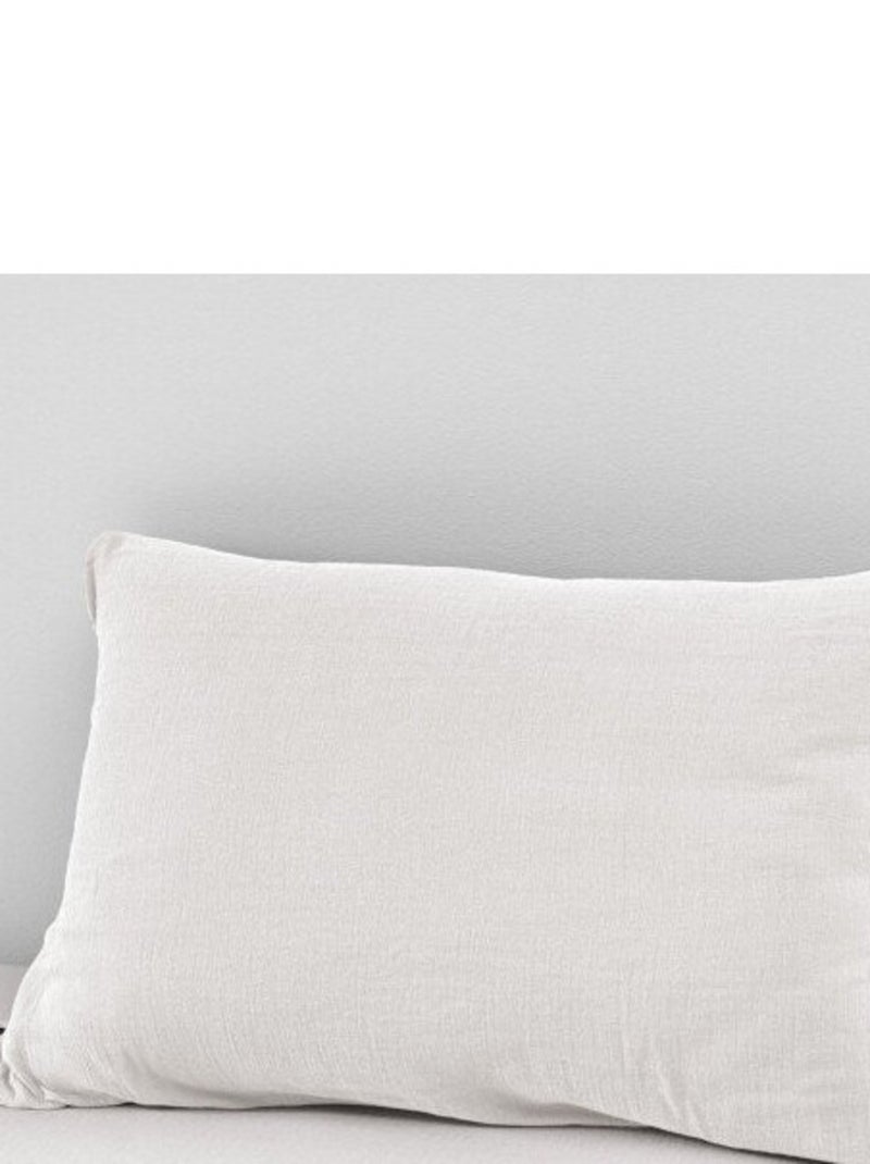 Taie d'oreiller - L'effet papillon - 100% gaze de coton 125 gr/m² Blanc Perlé - Kiabi