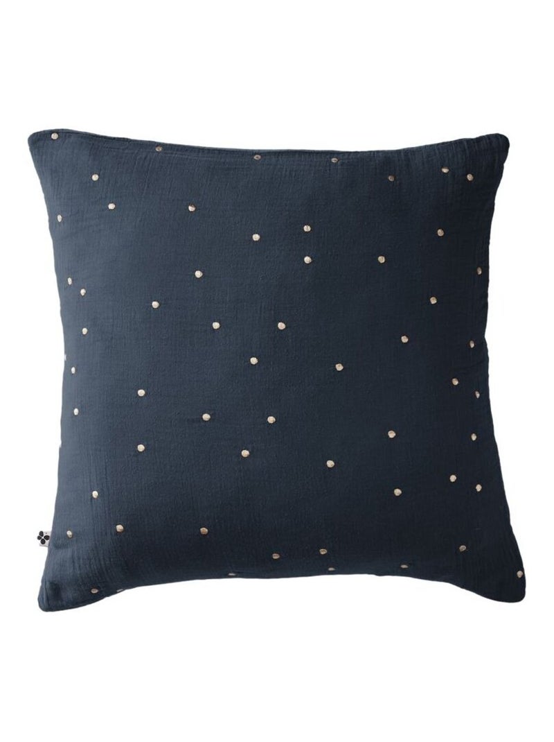 Taie d'oreiller - L'effet papillon - 100% gaze de coton 125 gr/m² Bleu nuit - Kiabi