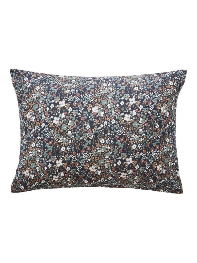 Taie d'oreiller - L'effet papillon - 100% gaze de coton 125 gr/m² Bleu nuit - Kiabi
