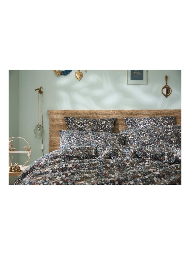 Taie d'oreiller - L'effet papillon - 100% gaze de coton 125 gr/m² Bleu nuit - Kiabi