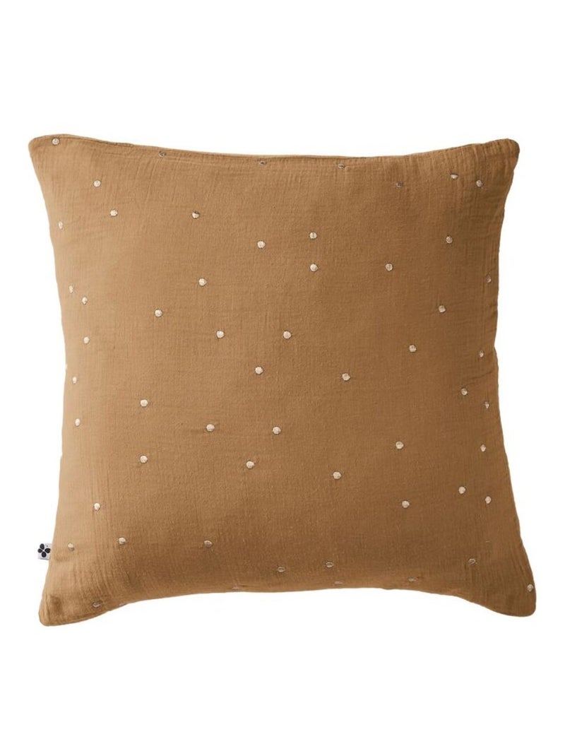 Taie d'oreiller - L'effet papillon - 100% gaze de coton 125 gr/m² Camel - Kiabi