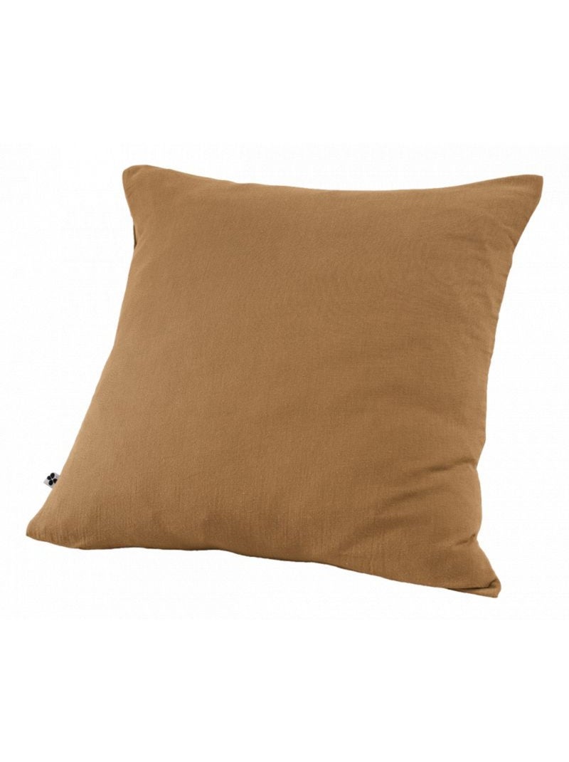Taie d'oreiller - L'effet papillon - 100% gaze de coton 125 gr/m² Camel - Kiabi