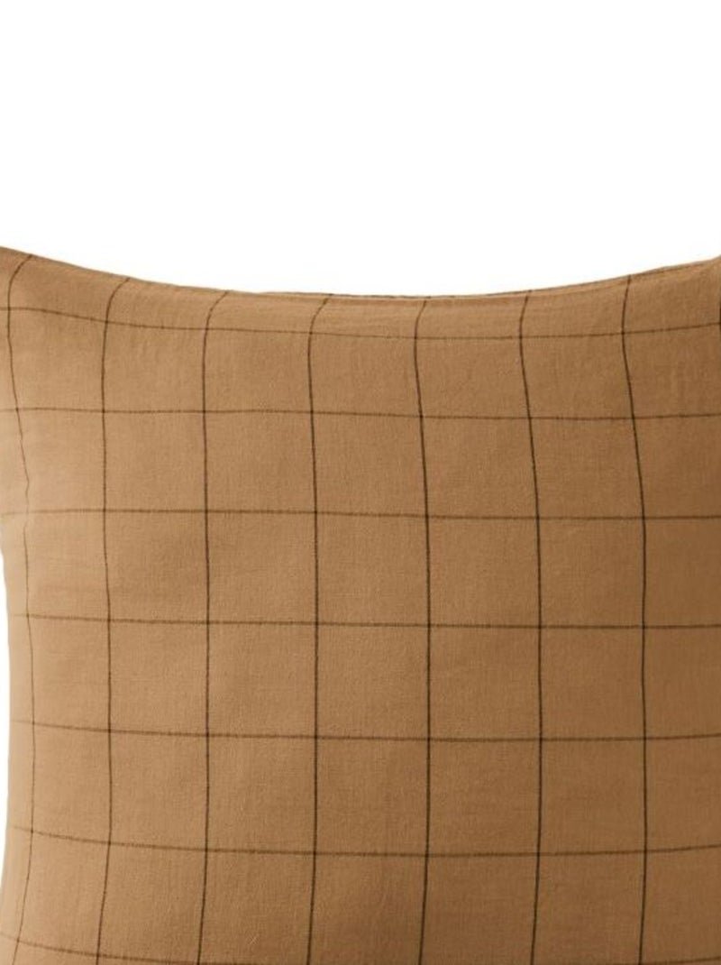 Taie d'oreiller - L'effet papillon - 100% gaze de coton 125 gr/m² Camel - Kiabi