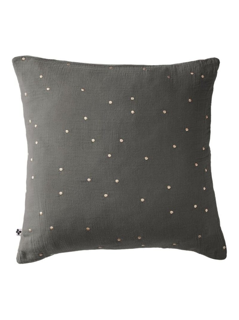 Taie d'oreiller - L'effet papillon - 100% gaze de coton 125 gr/m² Gris souris - Kiabi