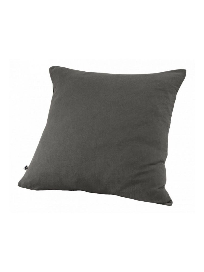 Taie d'oreiller - L'effet papillon - 100% gaze de coton 125 gr/m² Gris souris - Kiabi