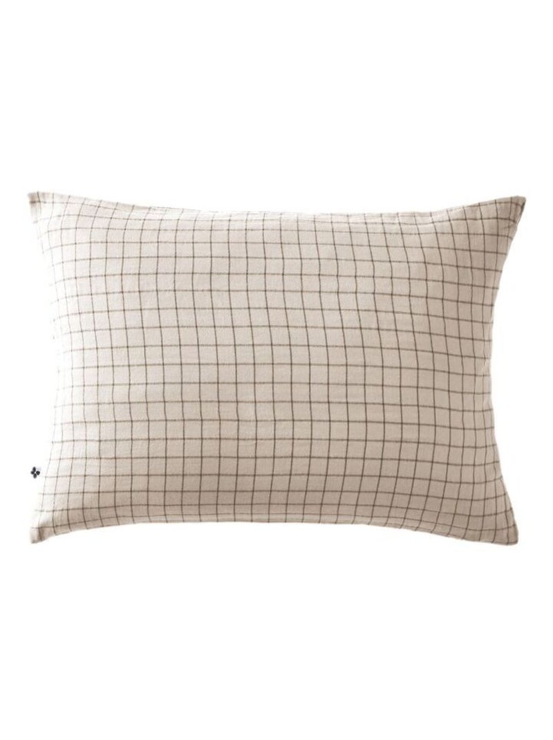 Taie d'oreiller - L'effet papillon - 100% gaze de coton 125 gr/m² Gris taupe - Kiabi