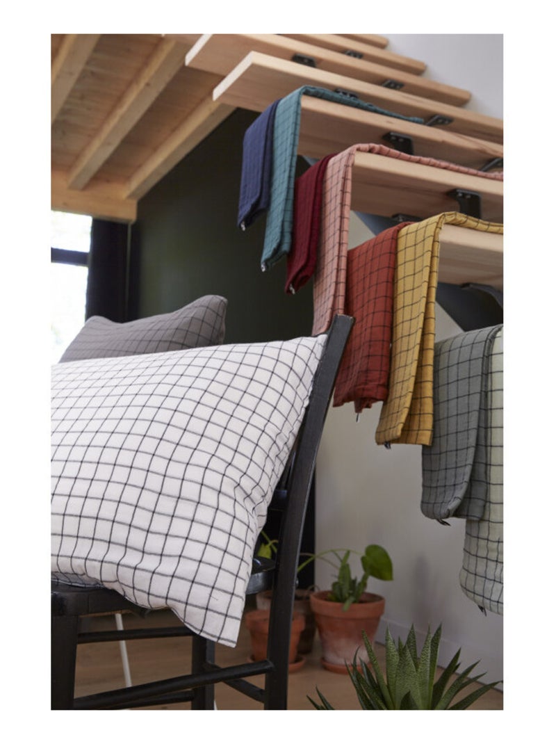 Taie d'oreiller - L'effet papillon - 100% gaze de coton 125 gr/m² Marron clair - Kiabi