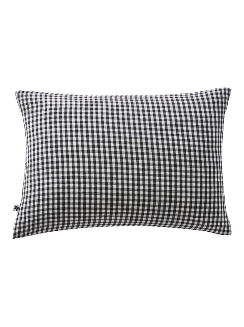 Taie d'oreiller - L'effet papillon - 100% gaze de coton 125 gr/m² Marron foncé - Kiabi