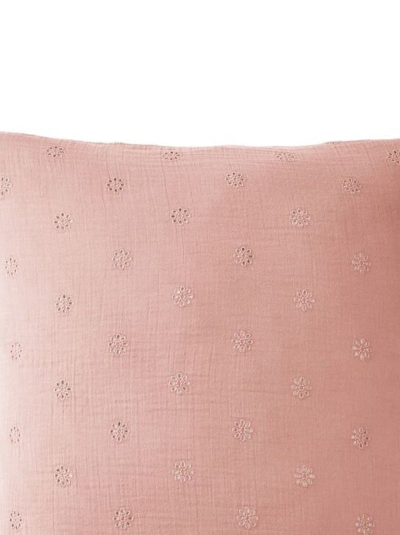Taie d'oreiller - L'effet papillon - 100% gaze de coton 125 gr/m² Peche - Kiabi