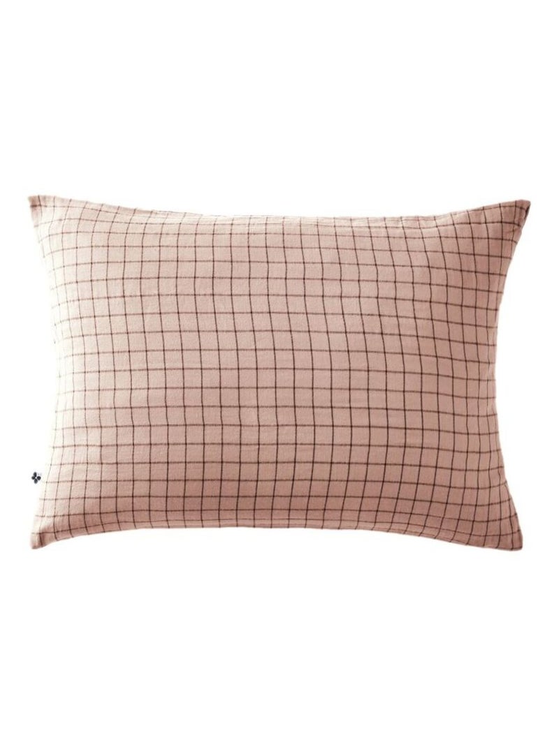 Taie d'oreiller - L'effet papillon - 100% gaze de coton 125 gr/m² Rose clair - Kiabi