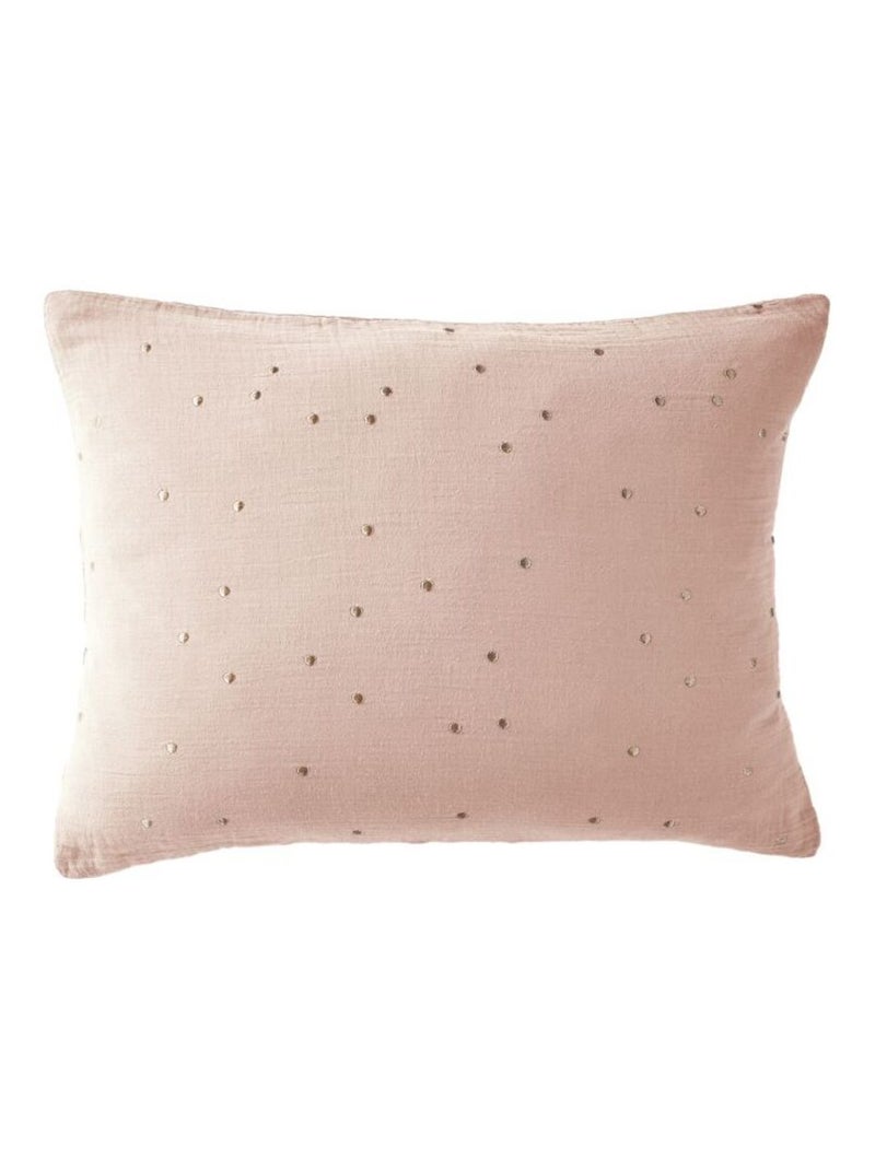 Taie d'oreiller - L'effet papillon - 100% gaze de coton 125 gr/m² Rose clair - Kiabi