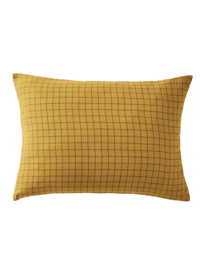 Taie d'oreiller - L'effet papillon - 100% gaze de coton 125 gr/m² Safran - Kiabi