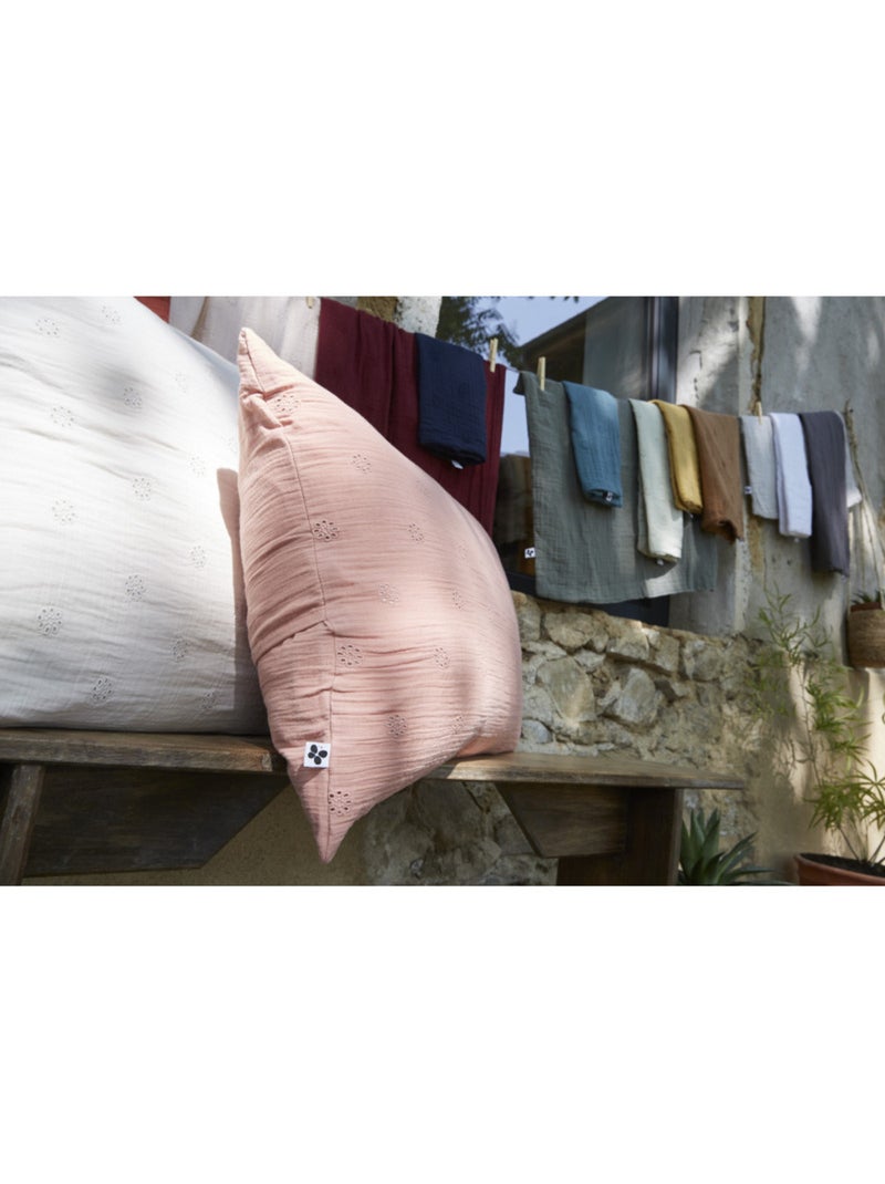 Taie d'oreiller - L'effet papillon - 100% gaze de coton 125 gr/m² Safran - Kiabi