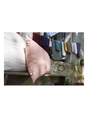 Lot De 2 Taies D'oreiller En Gaze De Coton 60x60 Cm - Housse Protection Douce Et Respirante Sans Repassage