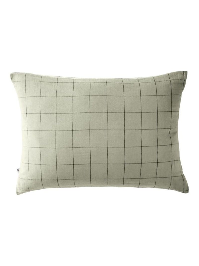 Taie d'oreiller - L'effet papillon - 100% gaze de coton 125 gr/m² Vert d'eau - Kiabi